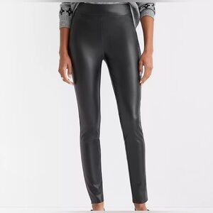 Something Navy Faux Leather Black Pants High Waisted